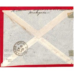 1940 Enveloppe entier avion à 3F65 pour la France en FM