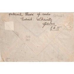 1944 cachet GROUPE ARTOIS ESCALE AERIENNE LIBREVILLE