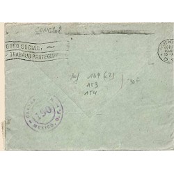 1945 Cachet US Censor sur lettre avion pour le Mexique