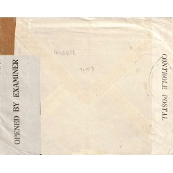 1944 censure Nigéria sur lettre avion pour la Grande Bretagne