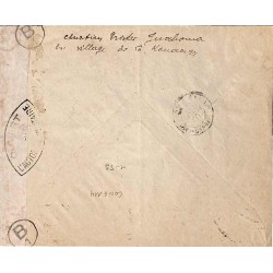 1943 Lettre avion pour Bangui à 3 F de POINTE NOIRE  MOYEN - CONGO