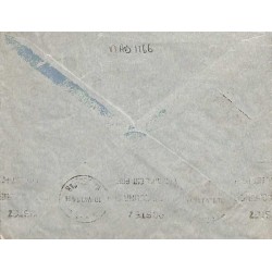 1940 Taxe 50 c de France sur lettre affranchie à 5,50 F au lieu de 5,75 F.