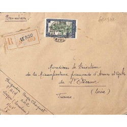1942 Lettre FM rec. à 10 F...