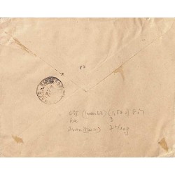 1942 Lettre FM rec. à 10 F SEGOU SOUDAN FRANCAIS