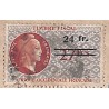 AOF timbre fiscal  surch 24 fr. sur 27 fcs série de Londres