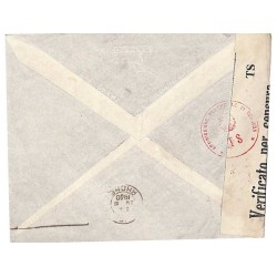 1940 Lettre d'Alep Bande et cachet censure italienne