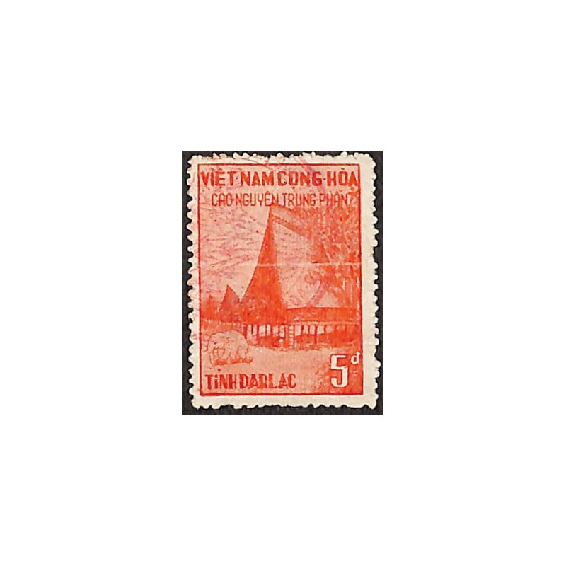 Darlac local revenue stamp 5 d red