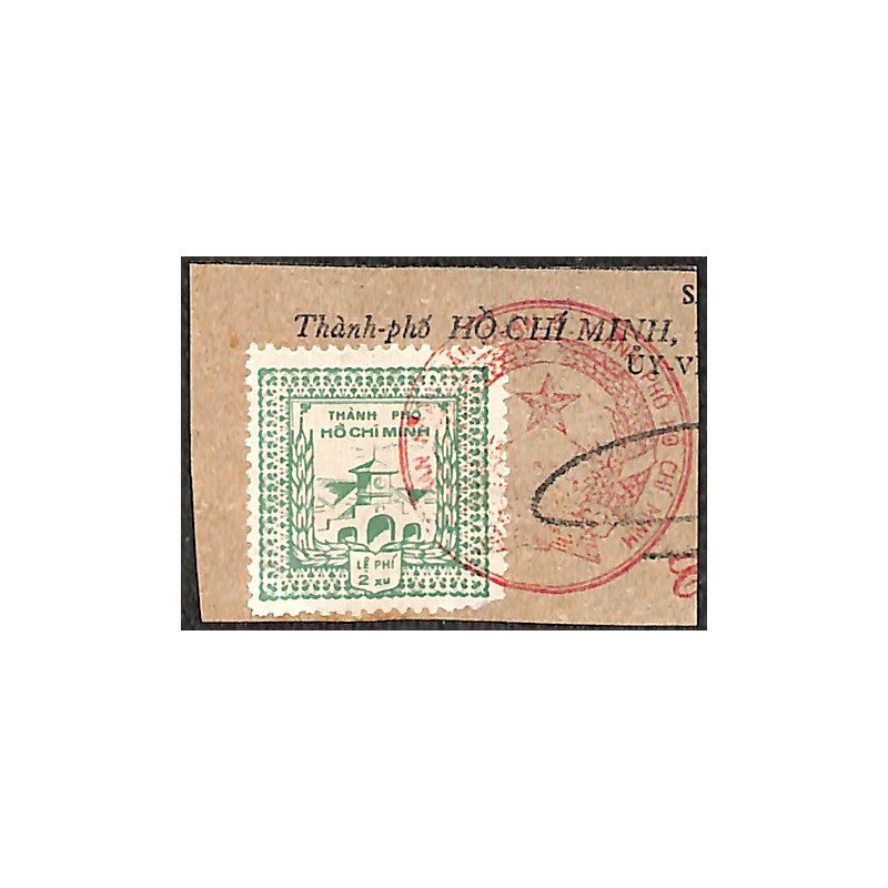 Hô Chi Minh city Viet Nam timbre fiscal local 5 xu vert