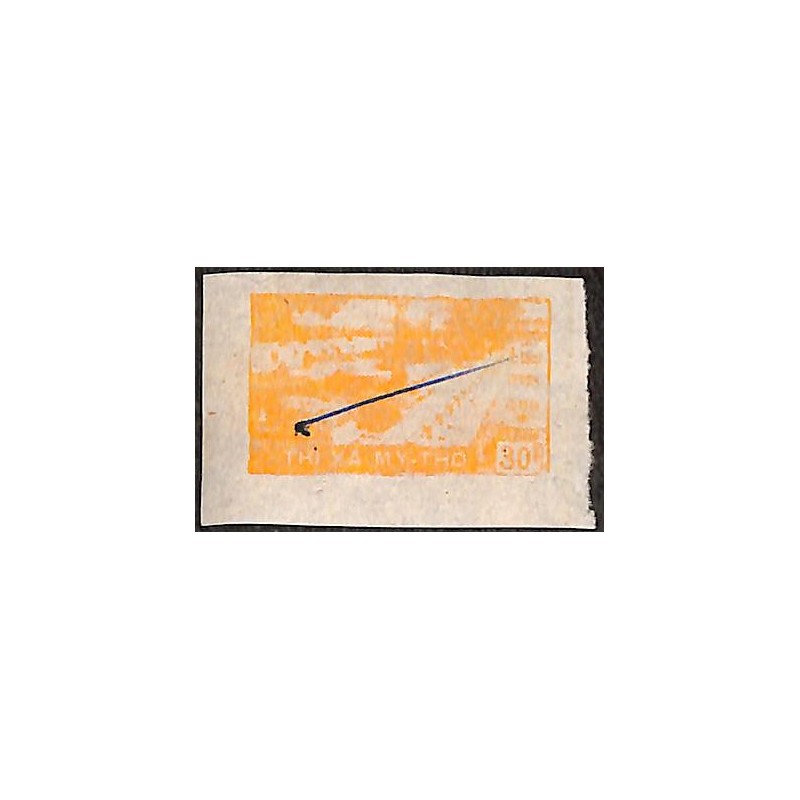 Mytho local revenue stamps 30 dong yellow