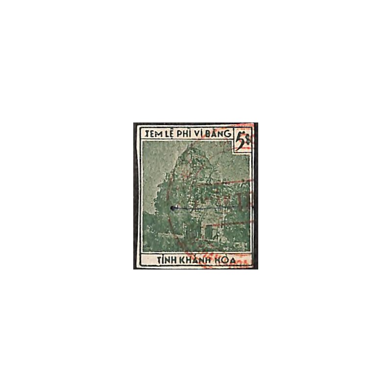 Khánh Hòa timbre fiscal taxe locale 5 $ vert