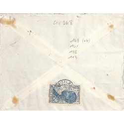 1942 Lettre avion à 11 f 50 d' ABIDJAN  COTE D'IVOIRE