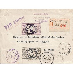 1945 Lettre  Cachet violet...