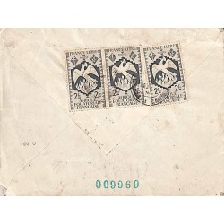 1945 Lettre  Cachet violet DIRECTION DES P.T.T. ET DE LA T.S.F.