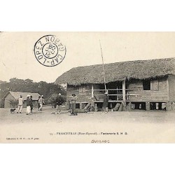 CAP-LOPEZ GABON 1909 Timbre à date double cercle