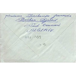 BECHAR-DJEDID ORAN 1953 lettre avion pour la France