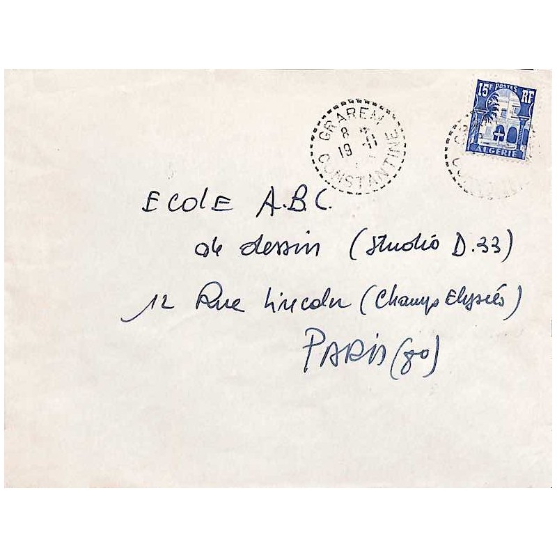 GRAREM CONSTANTINE 195? sur  lettre