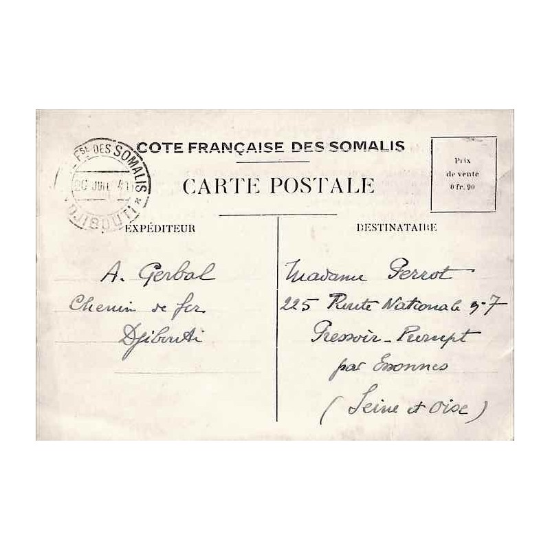 1941 Carte formulaire interzone pour correspondance familiale