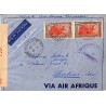 1941 lettre à 3F50 Bande censure sud-africaine. Courrier intercepté.