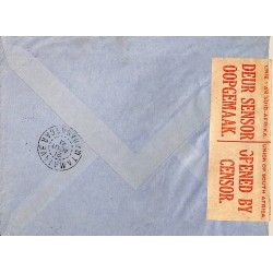1941 lettre à 3F50 Bande censure sud-africaine. Courrier intercepté.