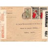 1941 lettre à 9F50 Bandes censure sud-africaine et PC 90 britannique. Courrier intercepté.