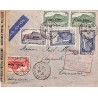 1943 lettre Cachet rouge FORCES FR. COMBATTANTES REUNION - MADAGASCAR  REOUVERTURE LIAISON AERIENNE 20 DECEMBRE 1943