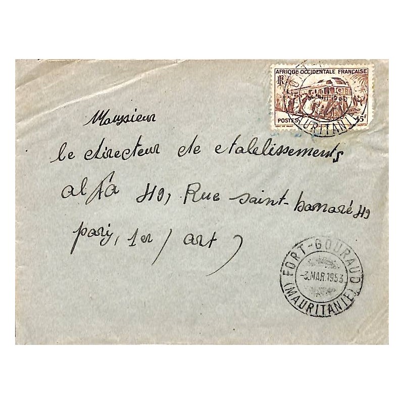 FORT-GOURAUD MAURITANIE grand timbre à date