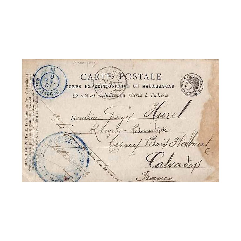 1901 Cachet NT MADAGASCAR