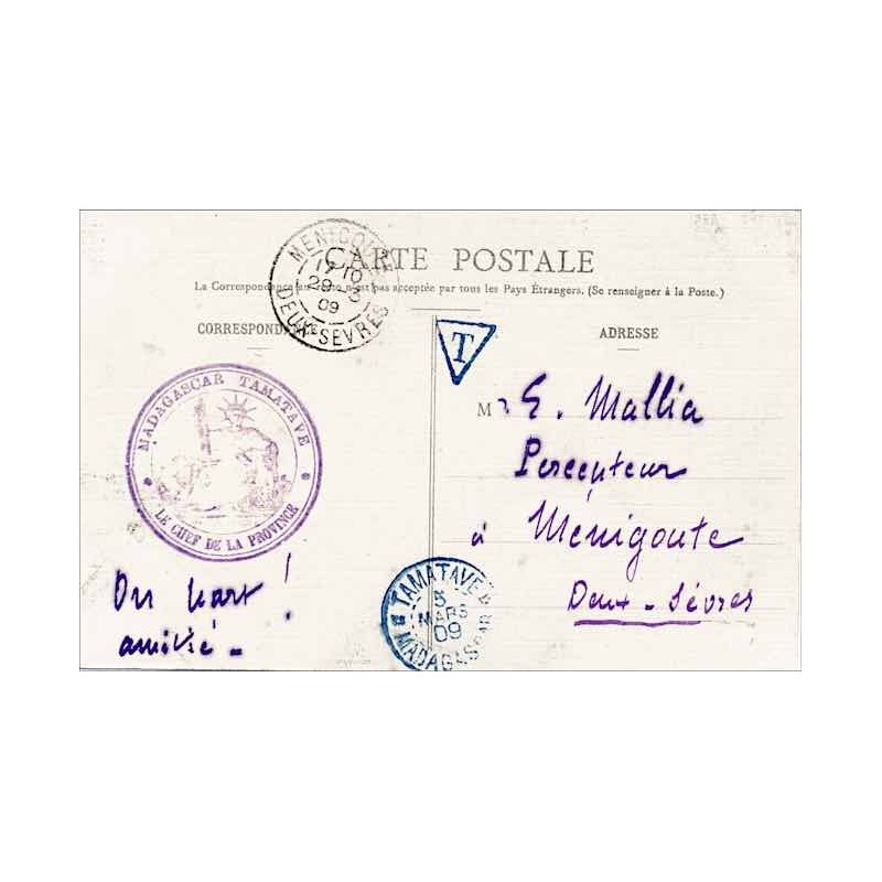 1909 TAMATAVE * LE CHEF DE LA PROVINCE