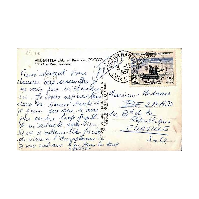 ABIDJAN PLATEAU COTE D ' IVOIRE 1957
