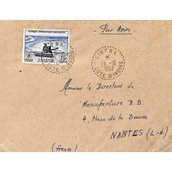 SINFRA COTE D' IVOIRE 1957 sur timbre AOF 58