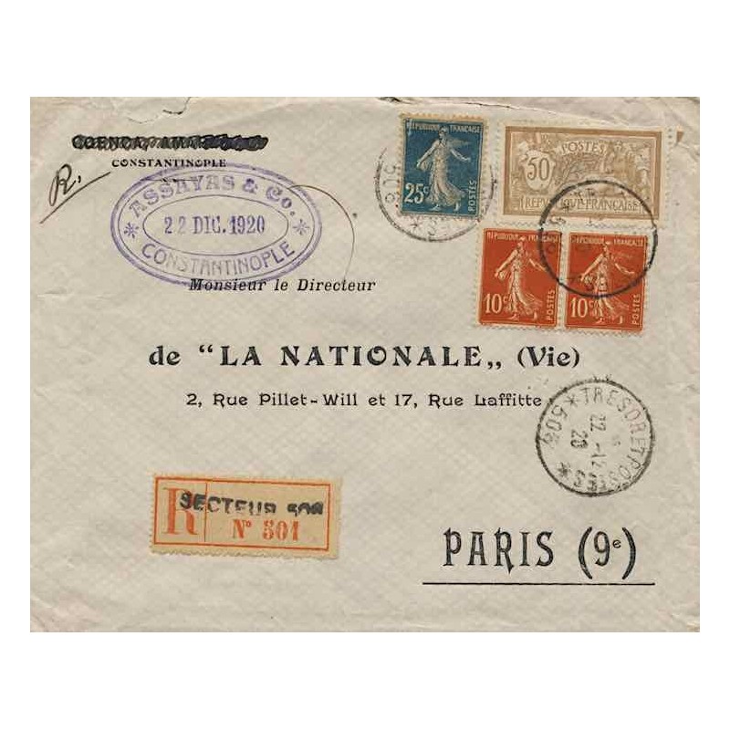 TRESOR et POSTES * 506- * échoppé 1920