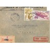 1956 Lettre à 52 f. recommandée avion pour le Niger