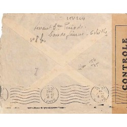 Lettre pour Damas 1942 Affranchissement Liban 135, 154 Oblitération BEYROUTH R.P.