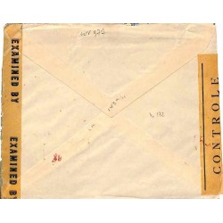 Lettre pour les USA 1944 Affranchissement Liban 172 Oblitération BEYROUTH RP