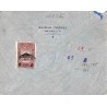 Lettre avion 8/1945 Affranchissement Liban 194, 195 et au verso 197 Oblitération BEYROUTH R. P.
