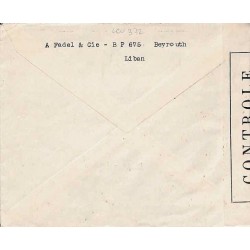 Lettre avion 1945 Affranchissement à 45 p. par Liban 163 (x 2) 170 (x 4)