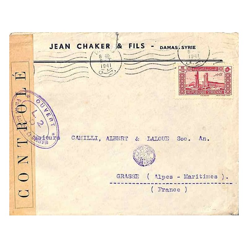 enveloppe syrie WWII
