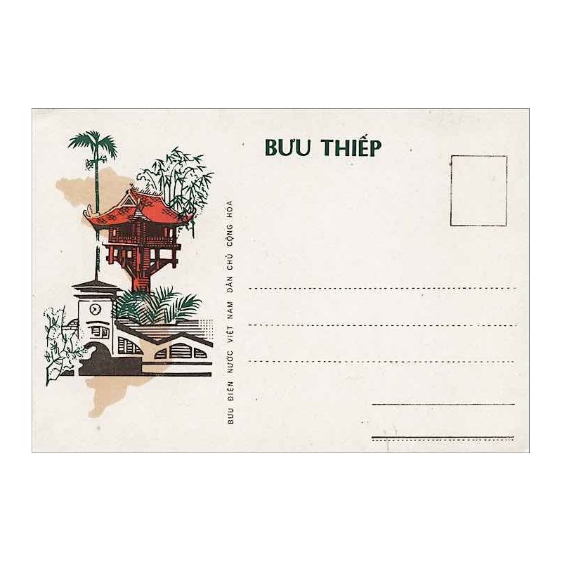 Entier carte postale Hanoï-Saïgon