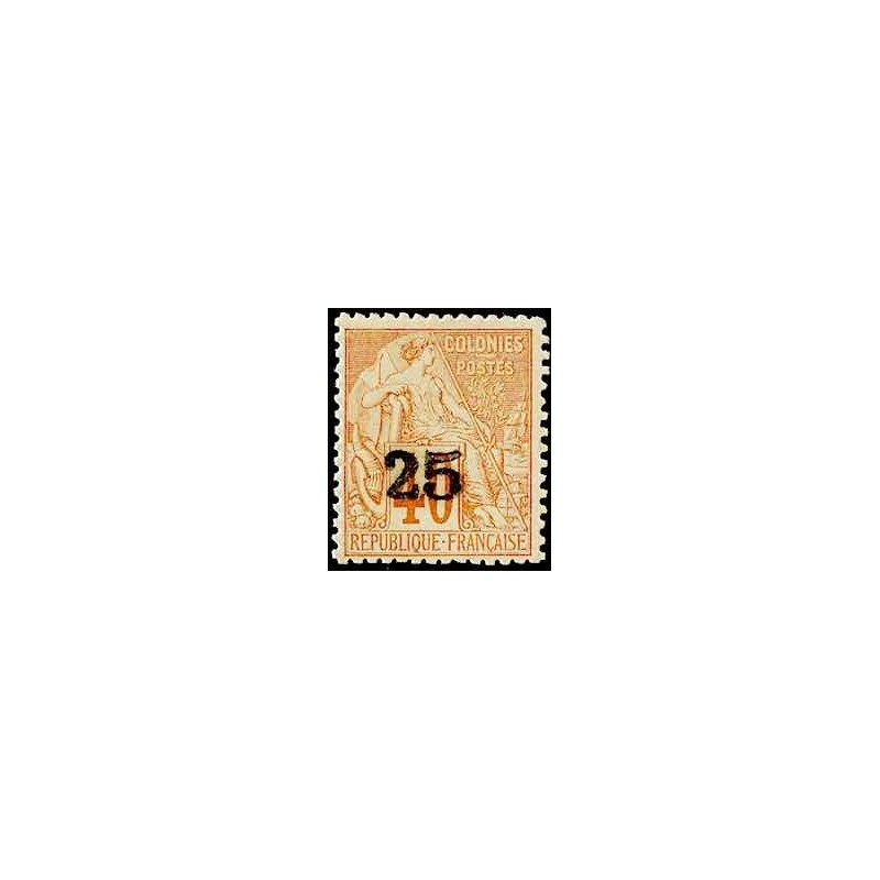 1889 - 25 sur 40 c rouge-orange (Yvert Madagascar 3)