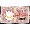 Etat comorien 1975 - timbres fiscal 500 F