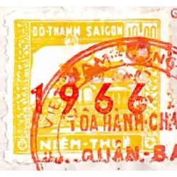Saigon 1966 timbre fiscal local 10 $ et fiscaux consulaires