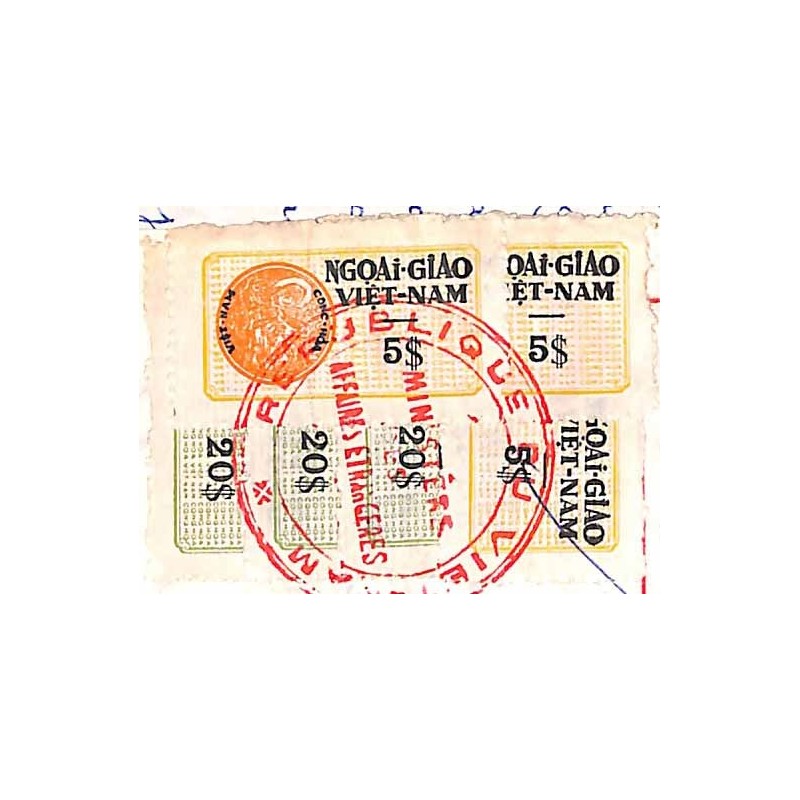 Saigon 1966 timbre fiscal local 10 $ et fiscaux consulaires