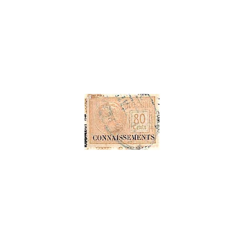 Connaissement de Saigon 1927 Timbre 80 cents bistre