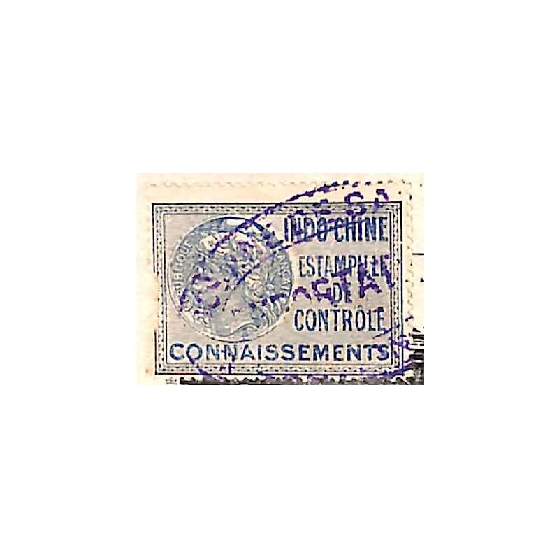 Connaissement de Saigon 1934 Timbre bleu ESTAMPILLE DE CONTROLE