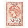 Dimension 1927 timbre 24 cents violet brun sur extrait d’état-civil