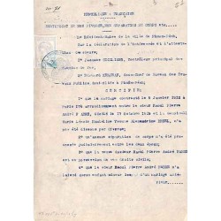 Dimension timbre 12 cents bleu clair 1919 de Phnom-Penh