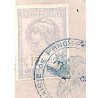 Dimension timbre 12 cents bleu clair 1919 de Phnom-Penh