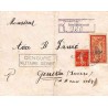 1918 POSTES SERBES sur lettre recommandée pour Genève Affranchie à 50 c.