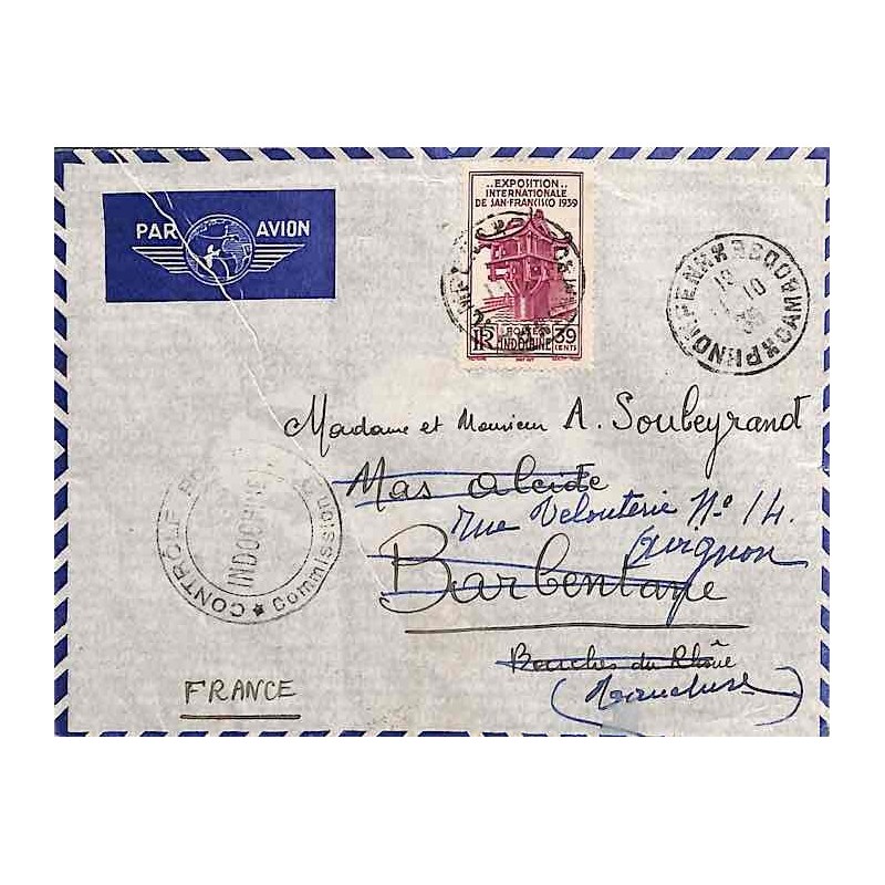 CONTROLE POSTAL * Commission D * INDOCHINE