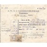 Timbre fiscal 1952 Etat du Viet-Nam Quoc-Gia Con Niêm 40 cents sur quittance de loyer